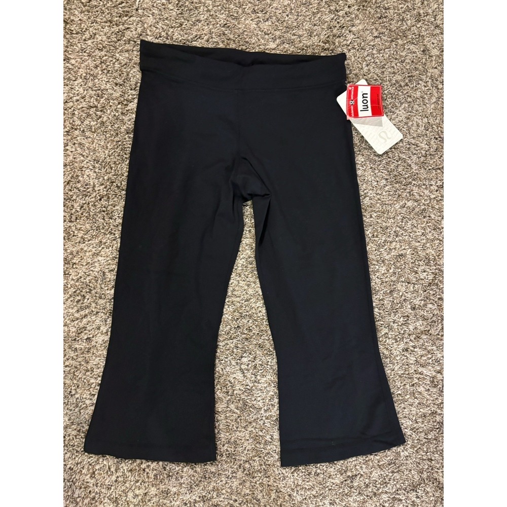 NWT Lululemon Vintage Y2K Black Luon Boogie Crop Legging Pants Women’s Size 8